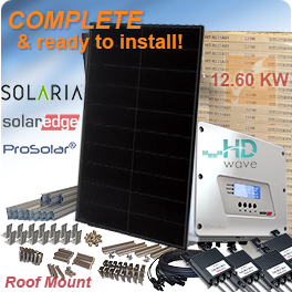 12.6kW Solaria PowerXT 350R-PD屋顶太阳能系统